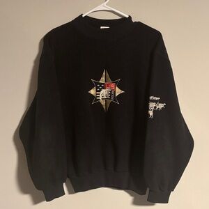 Bogner Black Crewneck Sweater with Embroidery